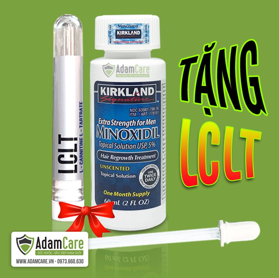 [HCM]Minoxidil 5% mọc Râu Tóc Mỹ hãng Kirkland tặng bột LCLT