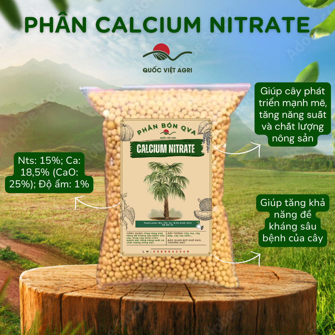 Phân bón QVA CALCIUM NITRATE (500g-3kg)