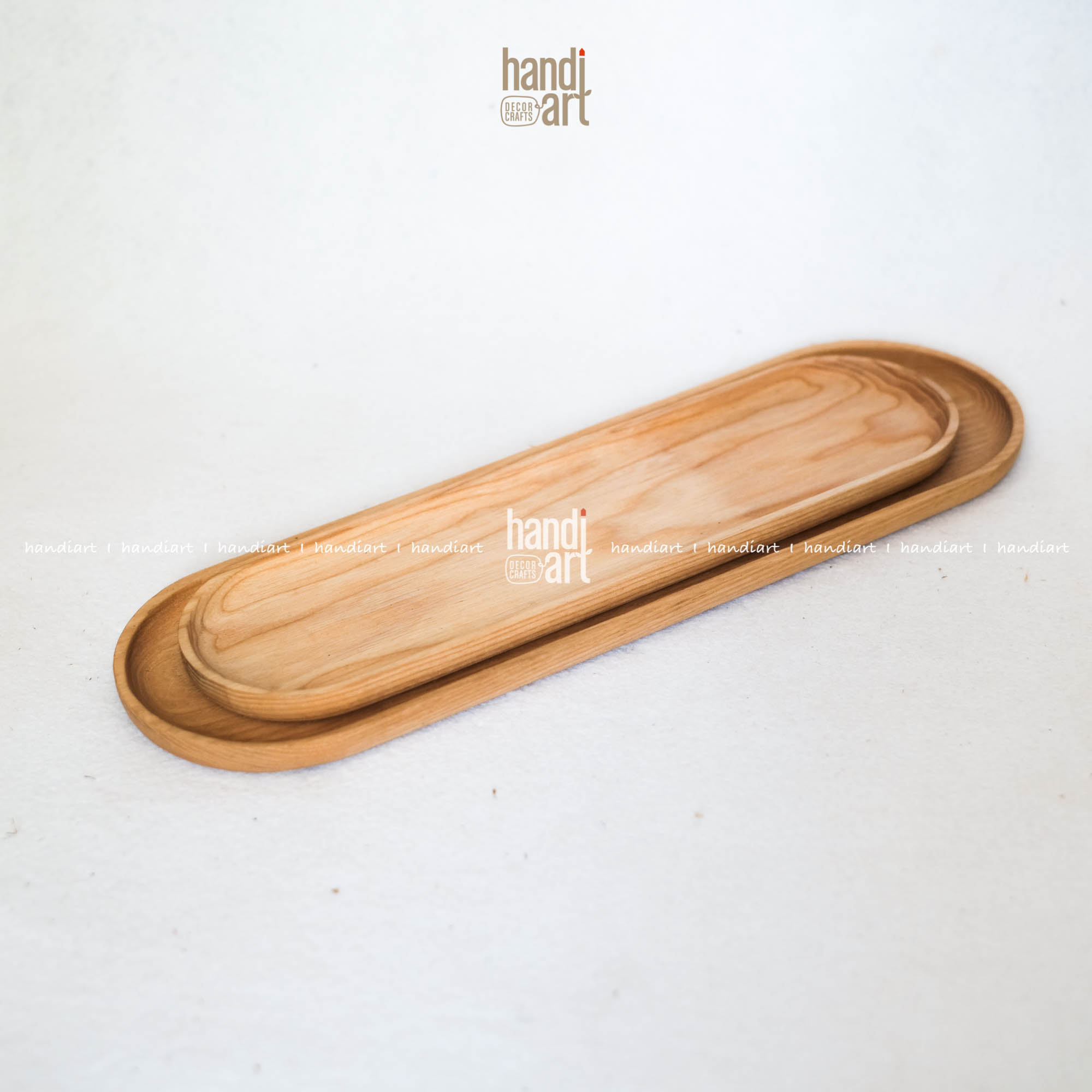 Wooden tray Oval decoration food, tray Oval long