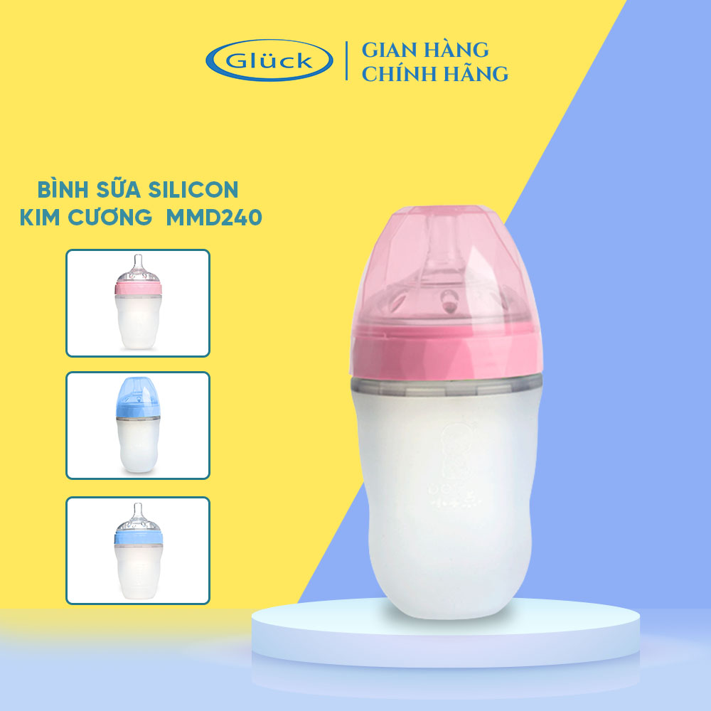 Bình silicon kim cương MMD240 - Gluck Baby