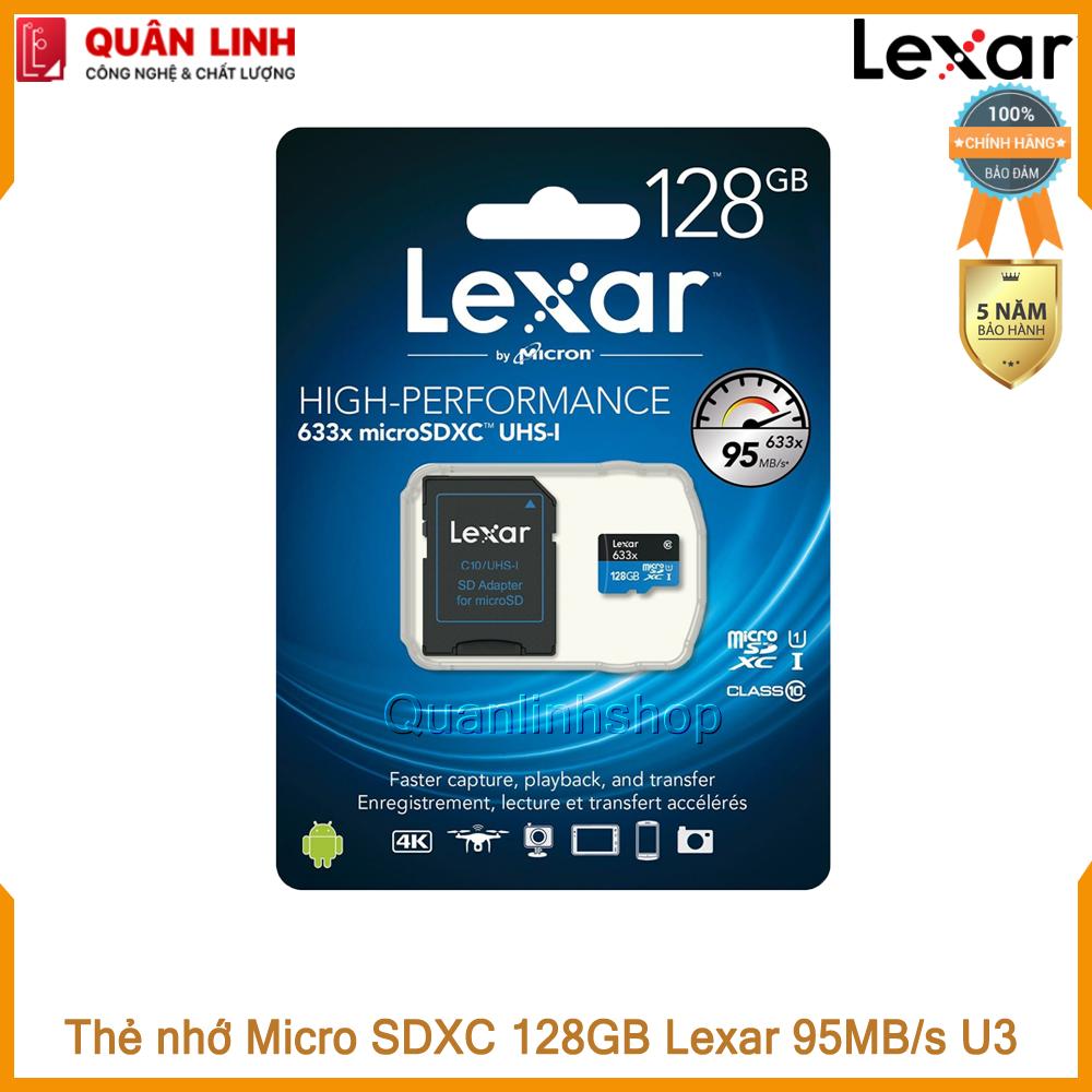 Thẻ nhớ Micro SD 128GB 95MB/s A1 V30 U3 Lexar