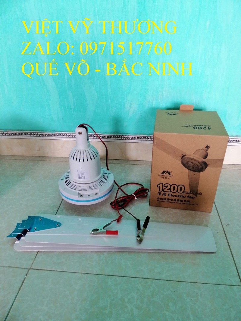 Quạt màn, quạt trần mini 12v 1200mm 30w