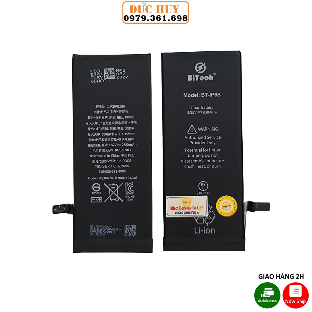 Pin IP6S Dung Lượng Cao BiTech BT-IP6S ( 2380 mAh )