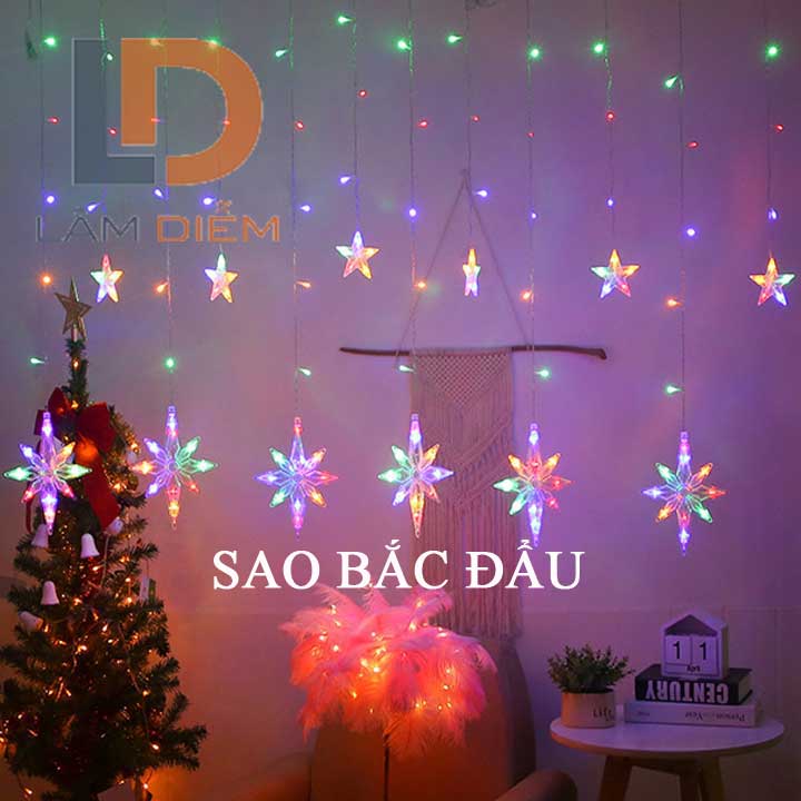 ĐÈN LED TRANG TRÍ RÈM 2M5 12 DÂY THẢ CÓ NHIỀU KIỂU