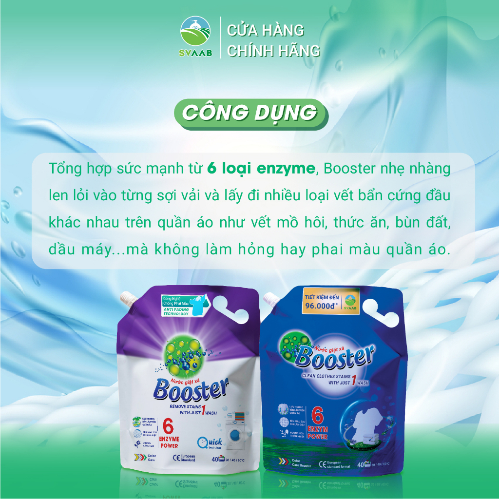 Nước giặt bosster , túi 3,7kg [HÀNG chính hãnġ]