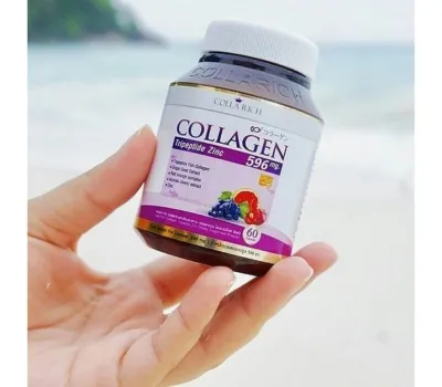 [HCM]Viên uống trẻ hóa da collagen COLLARICH COLLAGEN Tripeptide Zinc 596mg THÁI LAN
