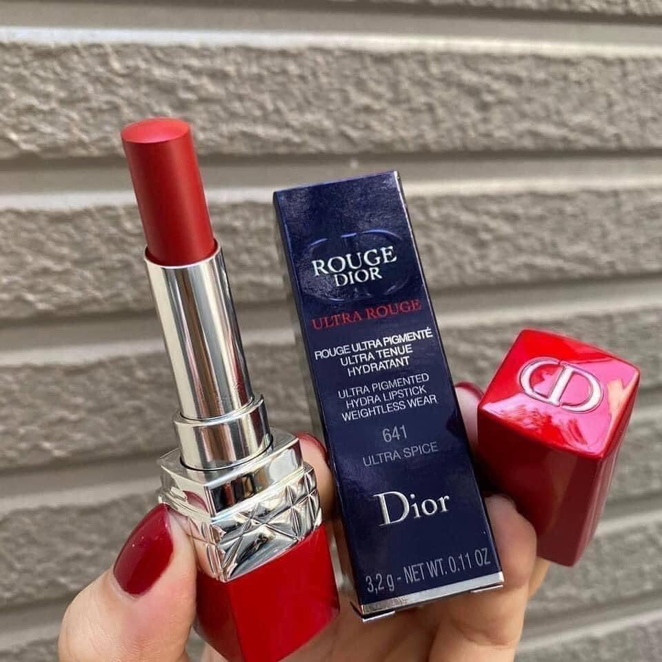 Son Dior 777 Ultra Star  Đỏ Cam Đẹp Nhất Dòng Ultra Rouge Vỏ Đỏ
