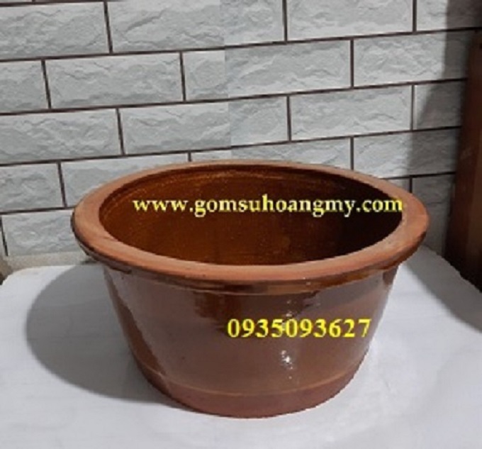 [HCM]Thau chậu đựng nước sành sứ  15*35 cm