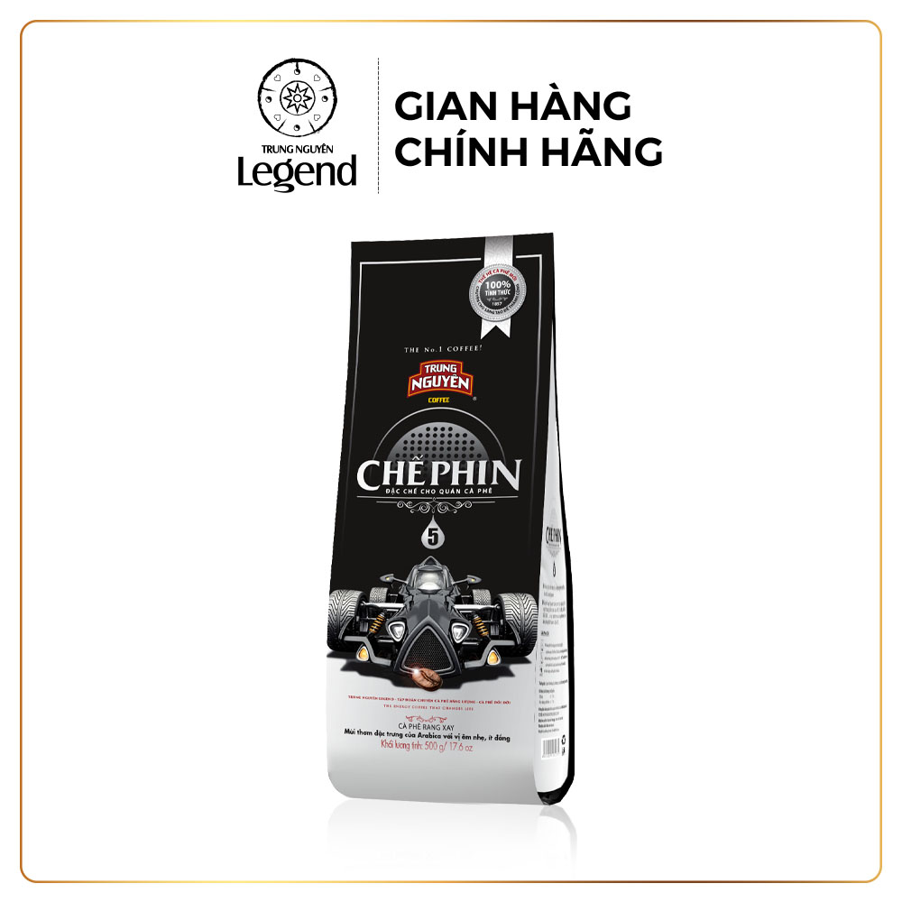Trung Nguyen Legend Roasted and Ground Coffee Filtered 5 – 500Gr Pack – Arabica Beans, Mild Taste, Fragrant Aroma