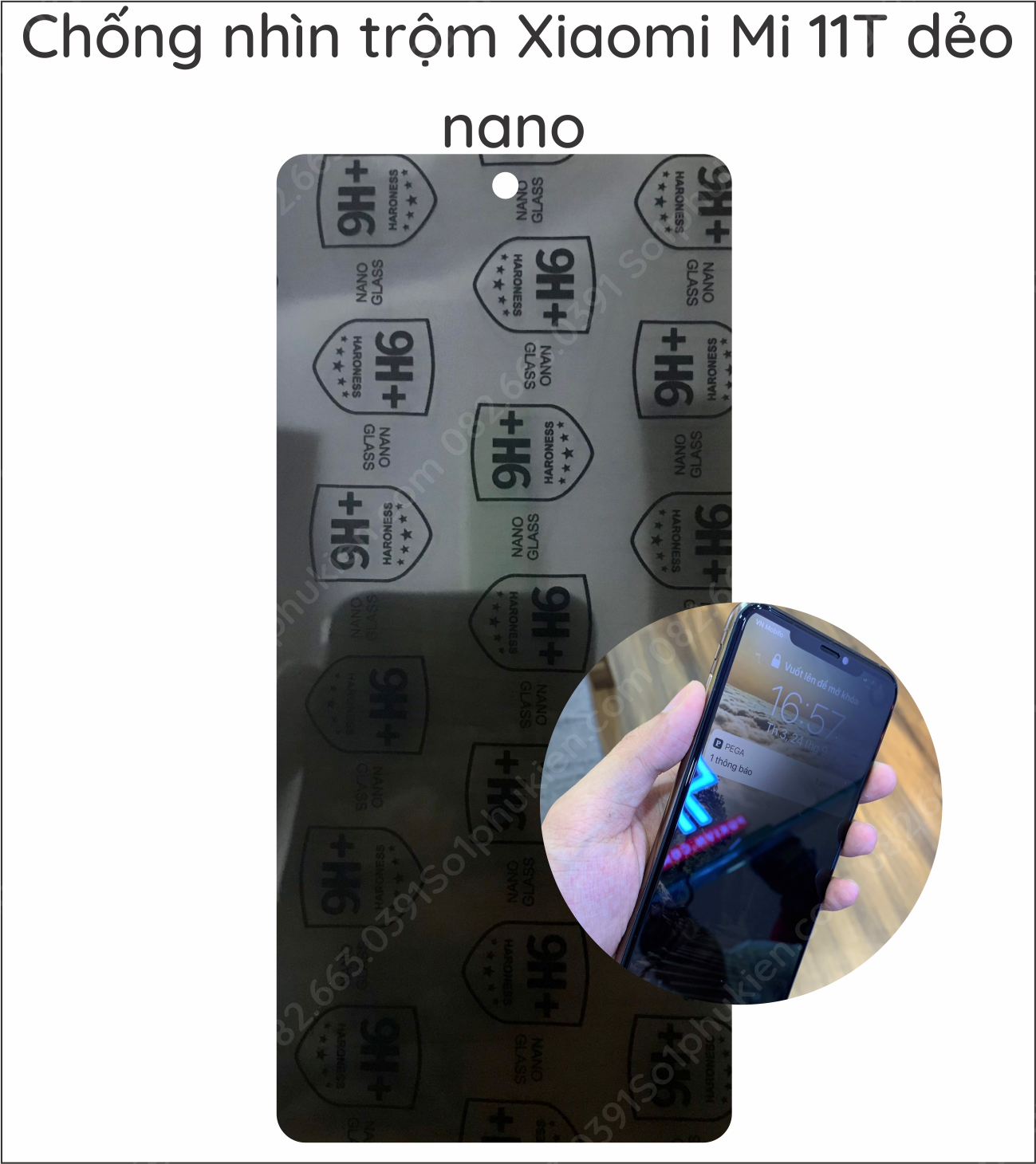 Dán cường lực chống nhìn trộm Xiaomi Mi 11T 5g dẻo nano