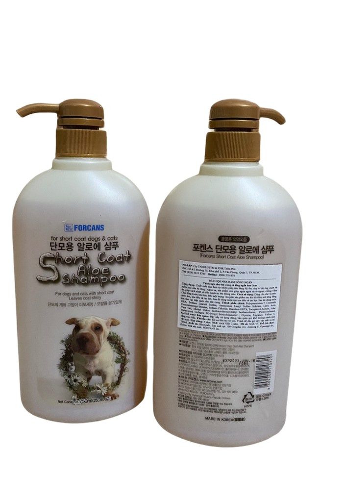 Sữa tắm chó mèo Forcans lông ngắn 750ml