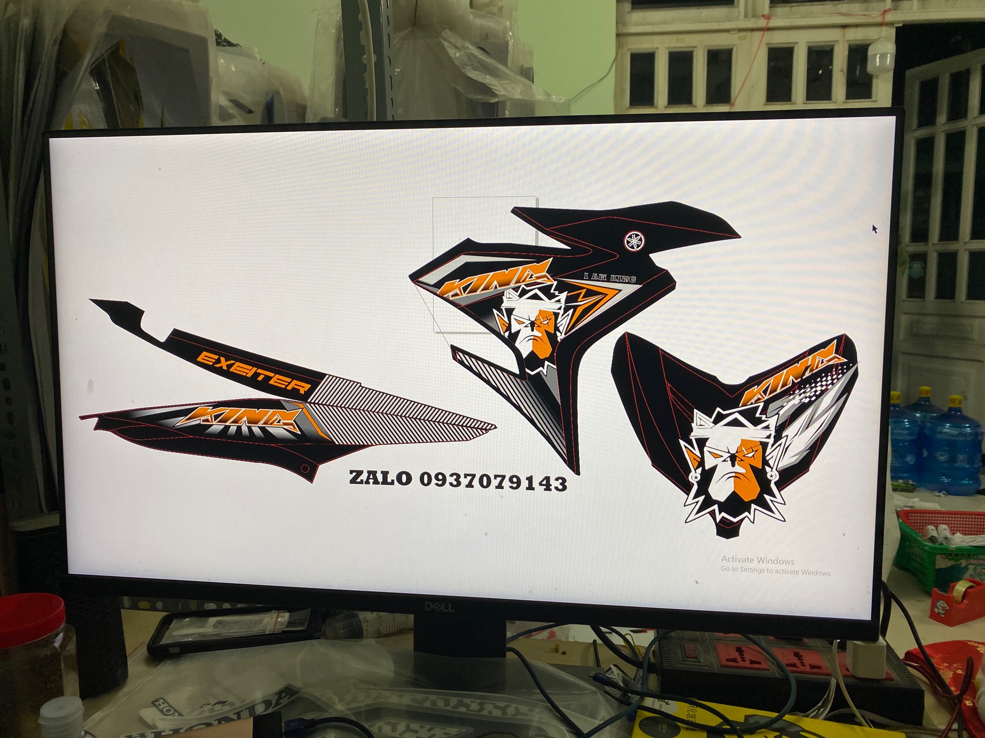 Tem rời exciter 150 King drag cam đen