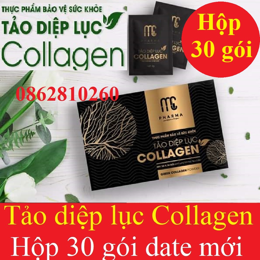 Tảo diệp lục collagen mc pharma magic skin - thức uống đẹp da, ngừa mụn