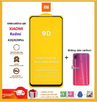 Kính cường lực 9D full màn Xiaomi redmi k20/K20 Pro + Tặng dán carbon