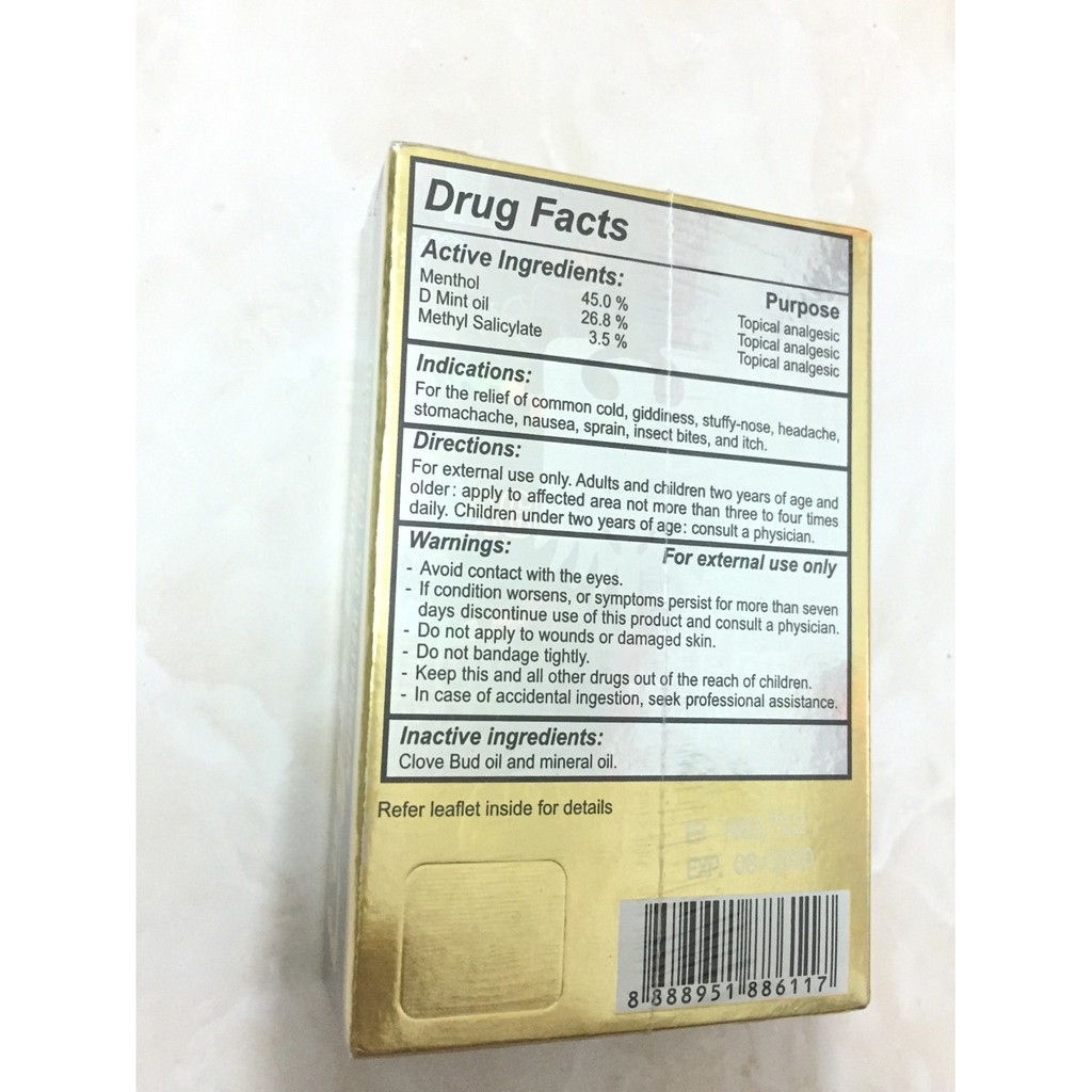 Dầu gió Con Ó Singapore Eagle Brand 3ml 12ml và 24ml