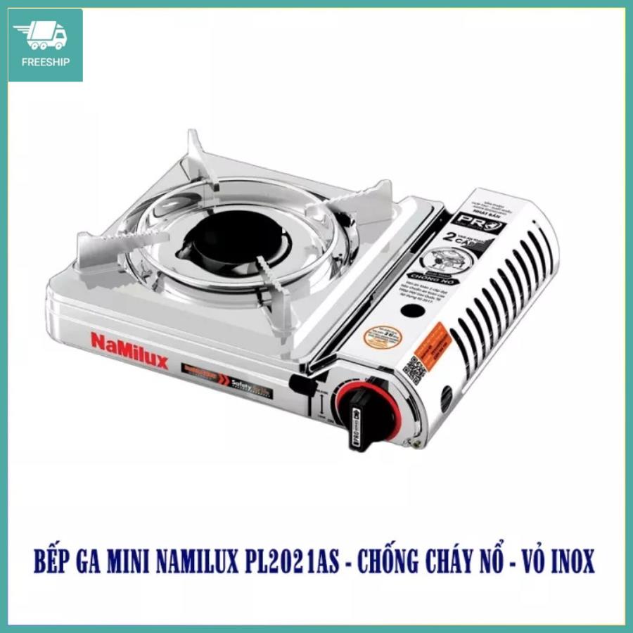 Bếp Gas Chống Nổ Mini INOX Namilux 2021AS - 1921AS Tự Động Ngắt Gas, Tiết Kiệm, Bền Bỉ