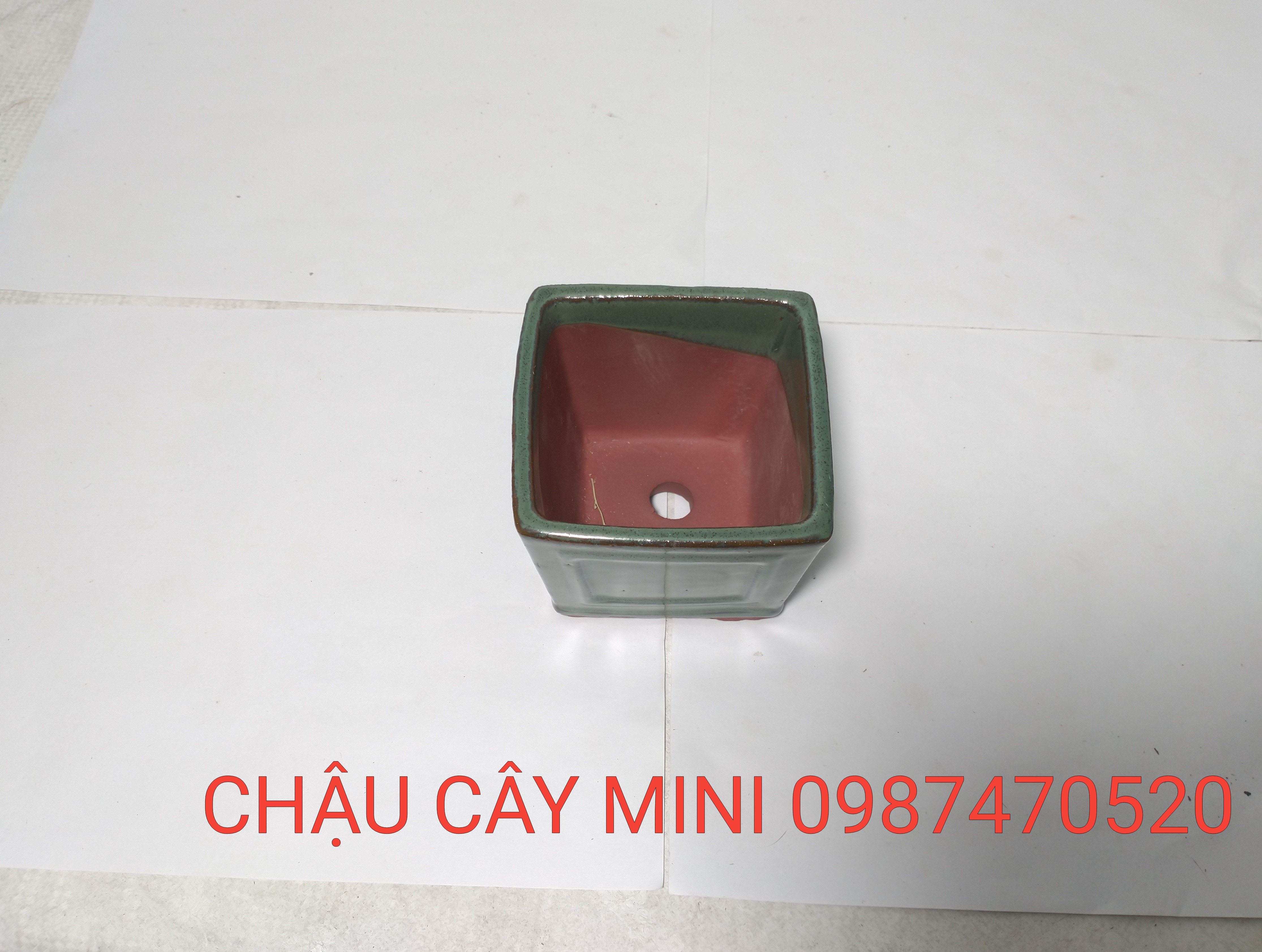 Chậu bonsai mini vuông,chậu trồng cây mini
