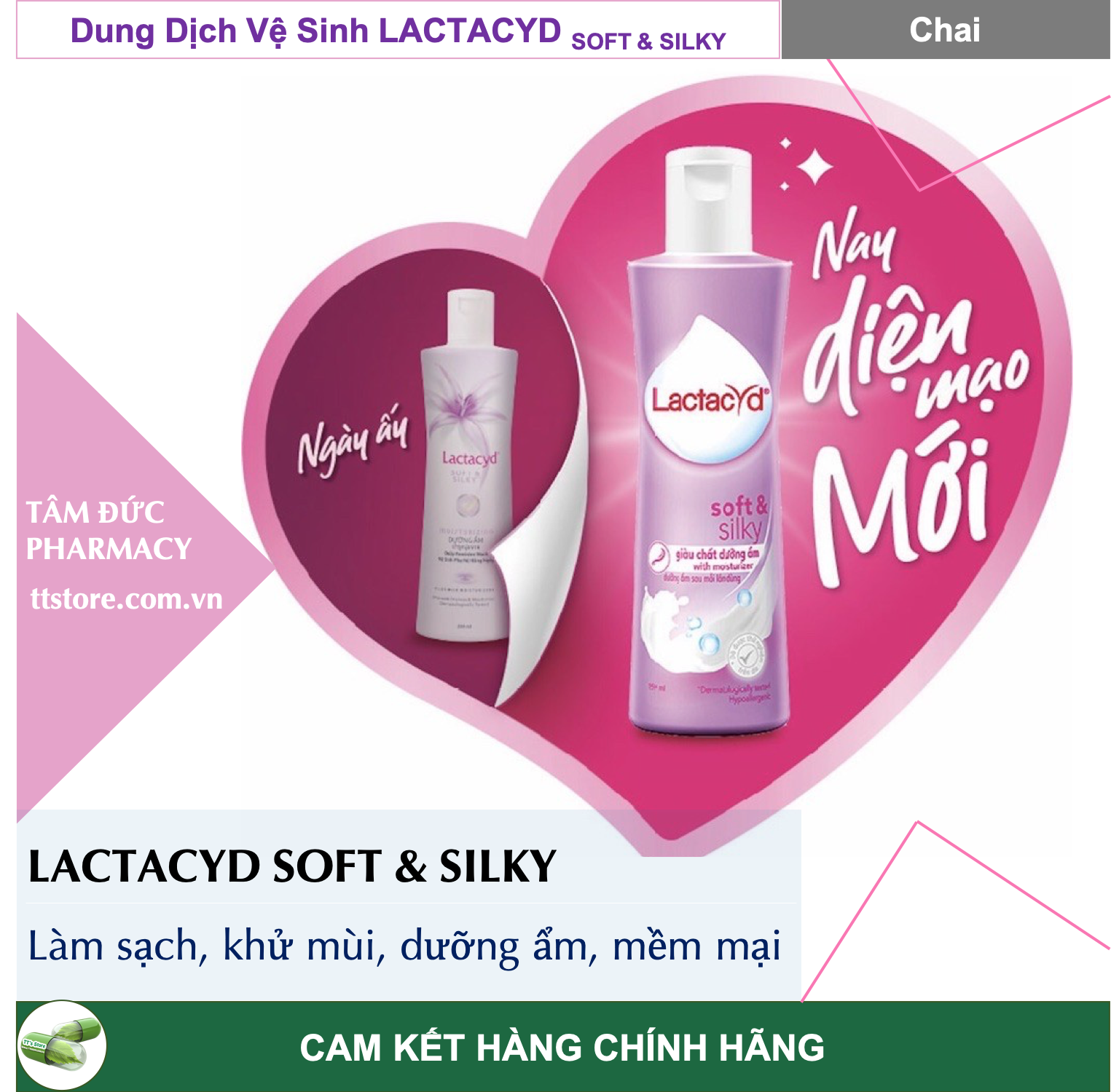 Dung dịch vệ sinh phụ nữ lactacyd odor fresh - soft & silky - pro sensitive - pearl intimate