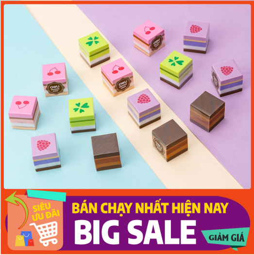 Gôm tẩy màu deli hình bánh ngọt - eh302