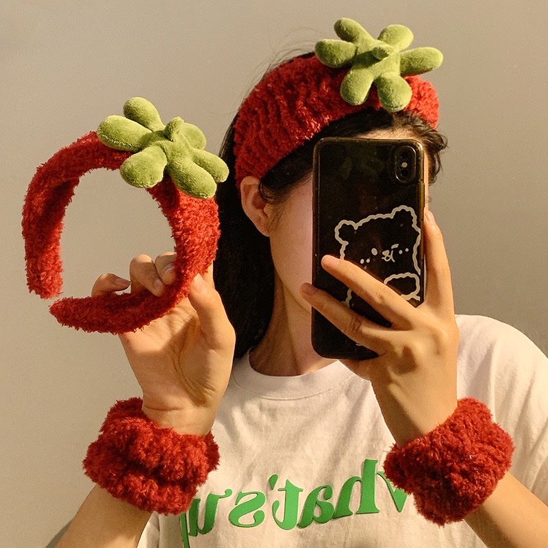 CC12 cài tóc băng đô nữ bờm tóc trái dứa 🍍 trái dâu 🍓