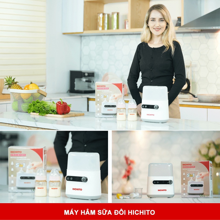 Máy Hâm Sữa Đôi Hichito Nhật Bản