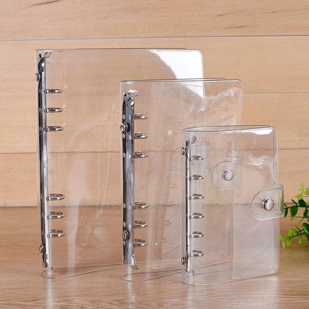 School A4/A5/A6/A7 Folder Transparent Clip File Binder Notebook Loose Leaf Ring Planner