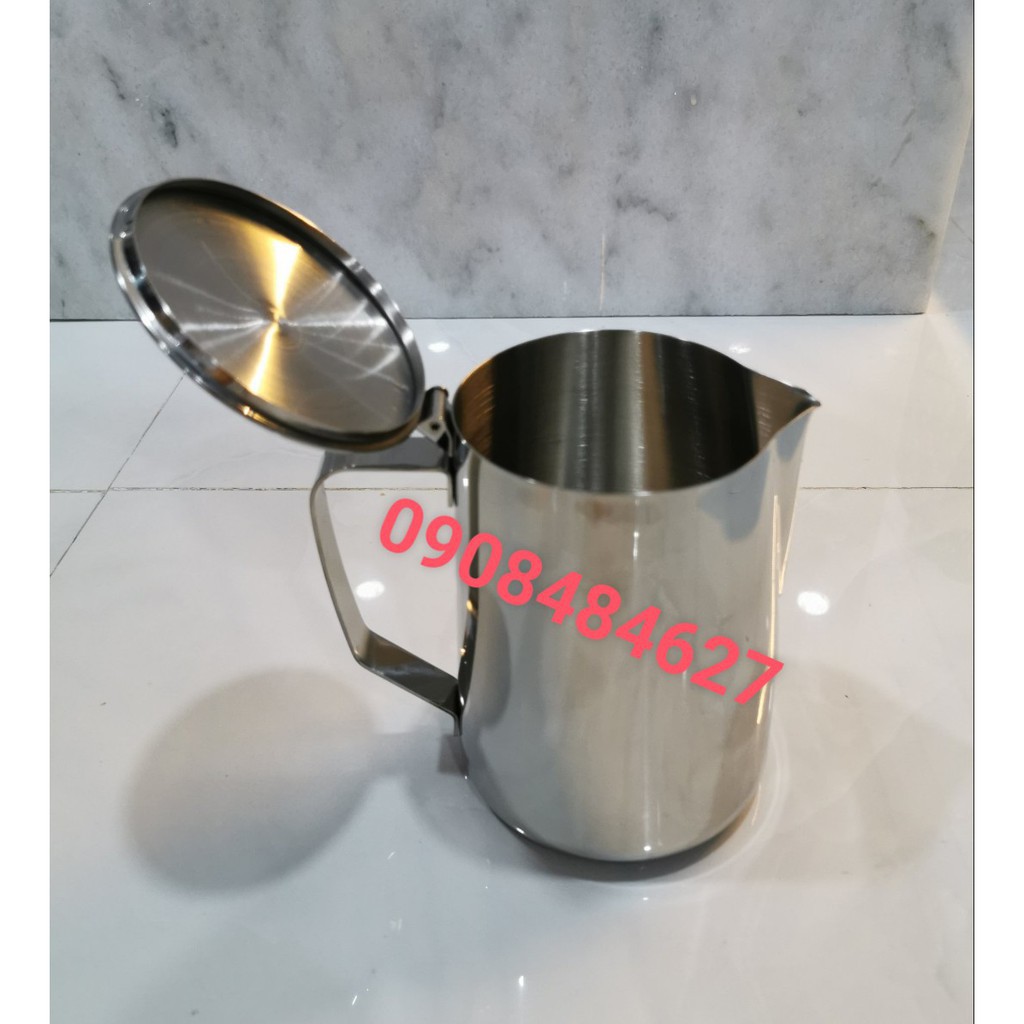 Ca Đánh Sữa Inox Cao Cấp 304 Có Nắp Đủ Dung Tích