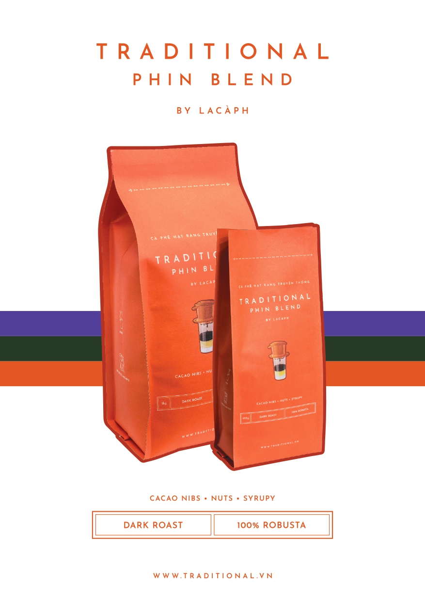 Cà phê Traditional Phin Blend By Lacàph (Nguyên hạt/Bột) - Hàng chính hãng