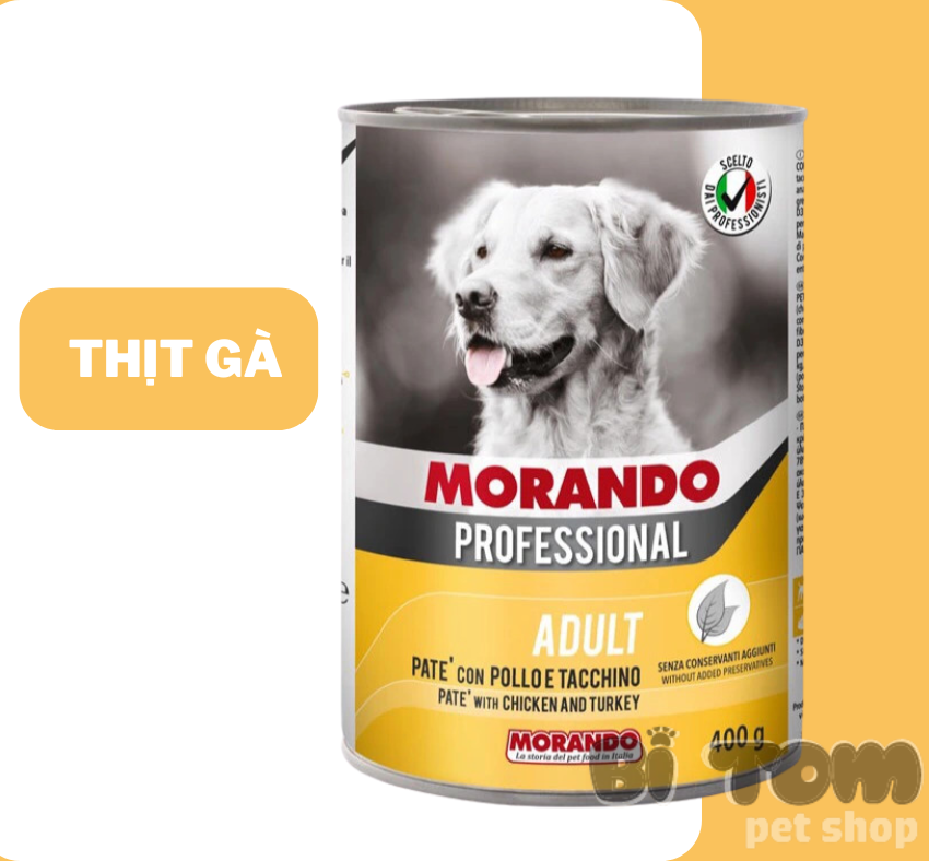 PATE CHO CHÓ MORANDO LON 400G - NHIỀU VỊ