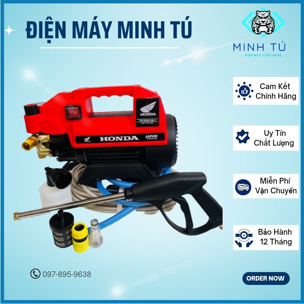 Máy rửa xe chỉnh áp 3500w honda