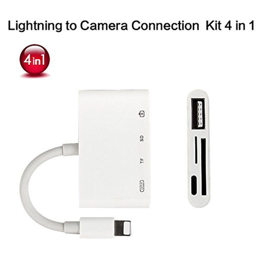 Cáp OTG lightning 4 in 1 cho Iphone Ipad