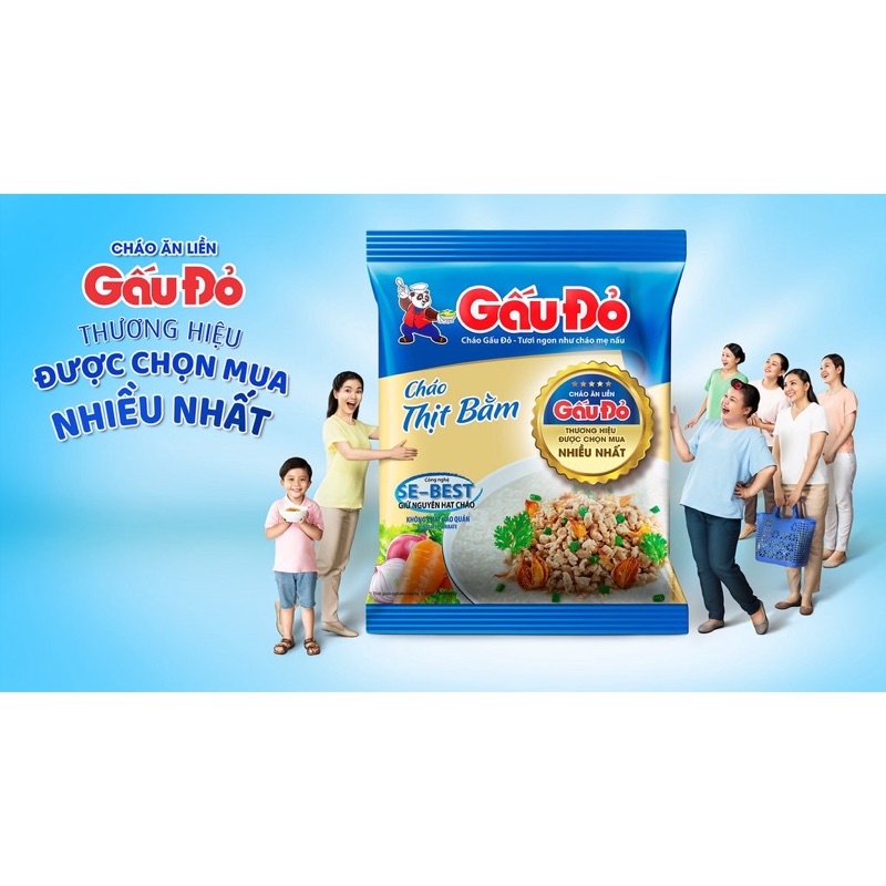 Cháo gấu đỏ thịt bằm gói 50g