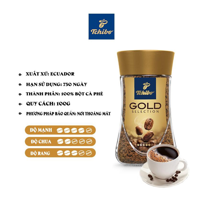 [FREESHIP] Cafe hòa tan Tchibo Gold 100g