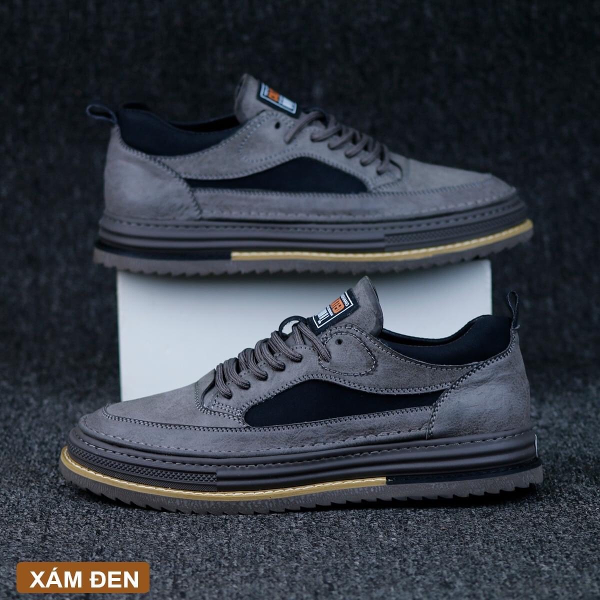 Giày Sneaker Nam da cao cấp tăng chiều cao siêu HOT