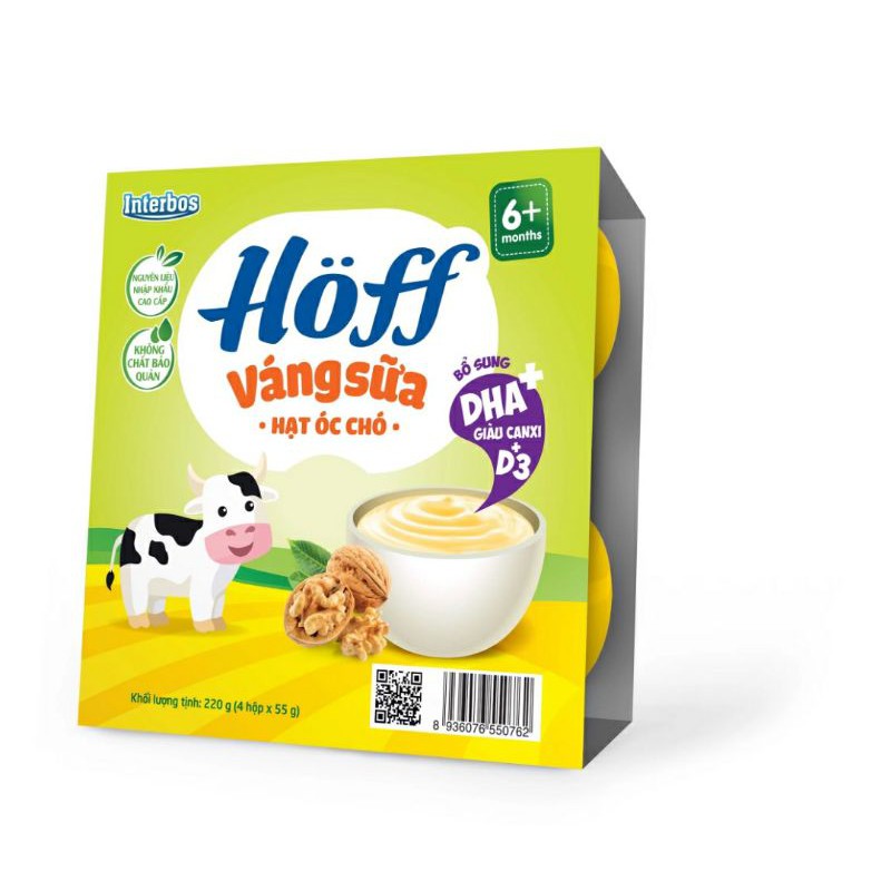Combo 8 hộp váng sữa hoff vị óc chó , date 2024
