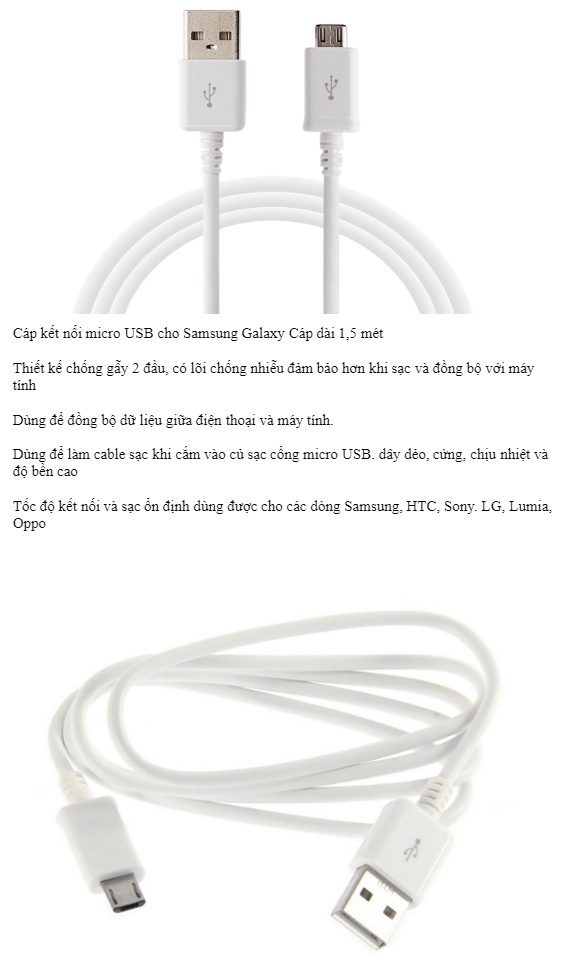 [HCM]DÂY SẠC NHANH SAMSUNG MICRO USB CHO CÁC DÒNG ANDROI