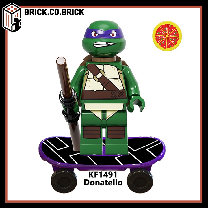 Đồ Chơi Lắp Ráp Mô hình Minifigure Ninja Turtles Mới Nhất Kèm Phụ Kiện Raphael Leonardo Donatello KF6125