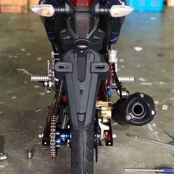 [CHUYÊN DÈ] DÈ SAU,DÈ BẮT BIỂN SỐ KIỂU INDI NGẮN CHO EXCITER 150 CAO CẤP (MÀU ĐEN)