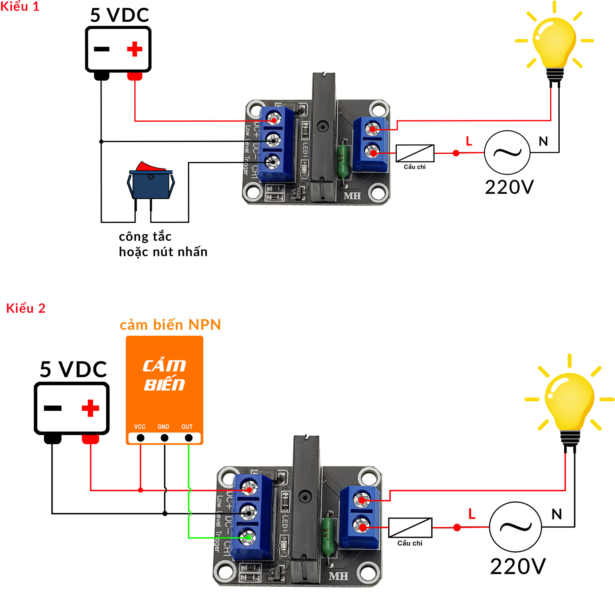 Module 1 Relay Rắn SSR (5VDC)