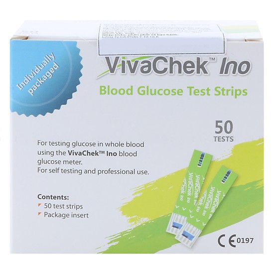 [HCM]Que thử đường huyết VivaCheck 50 que