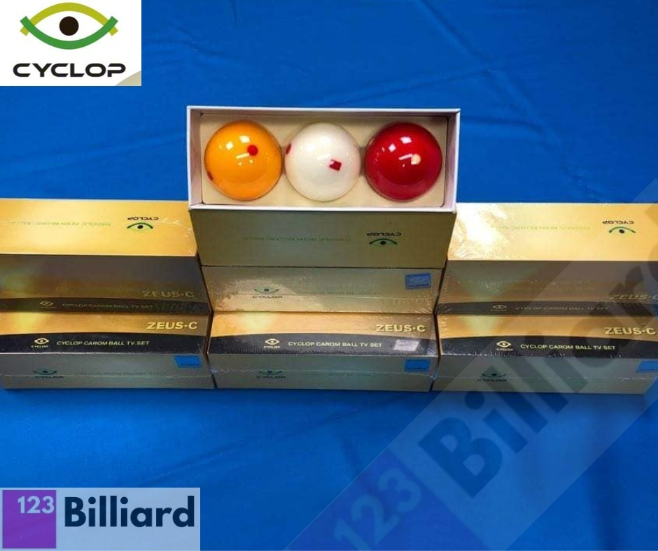 [HCM][SIÊU THỊ BIDA] Bộ bi bida CYCLOP Zeus-C 3 trái 61.5 [Bi Ba băng/Carom/3C]