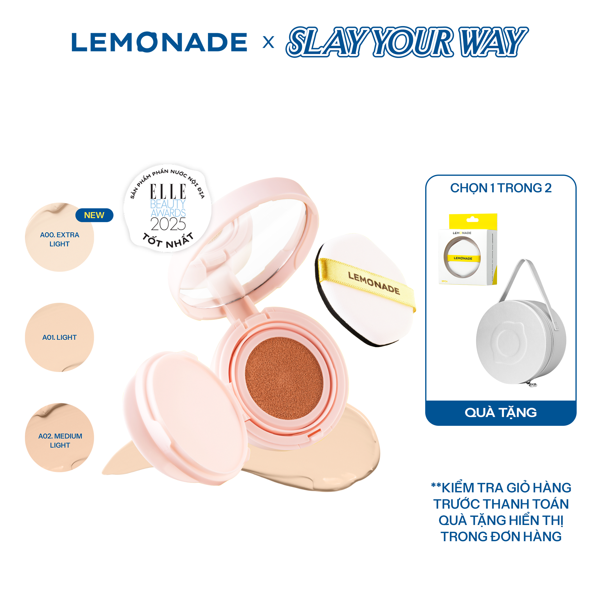 [Flashsale + Voucher] Phấn nước siêu kiềm dầu Lemonade Supermatte Cushion 15g