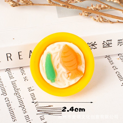 Mô hình đĩa thức ăn mì gà cá trang trí nhà búp bê [1 cái]