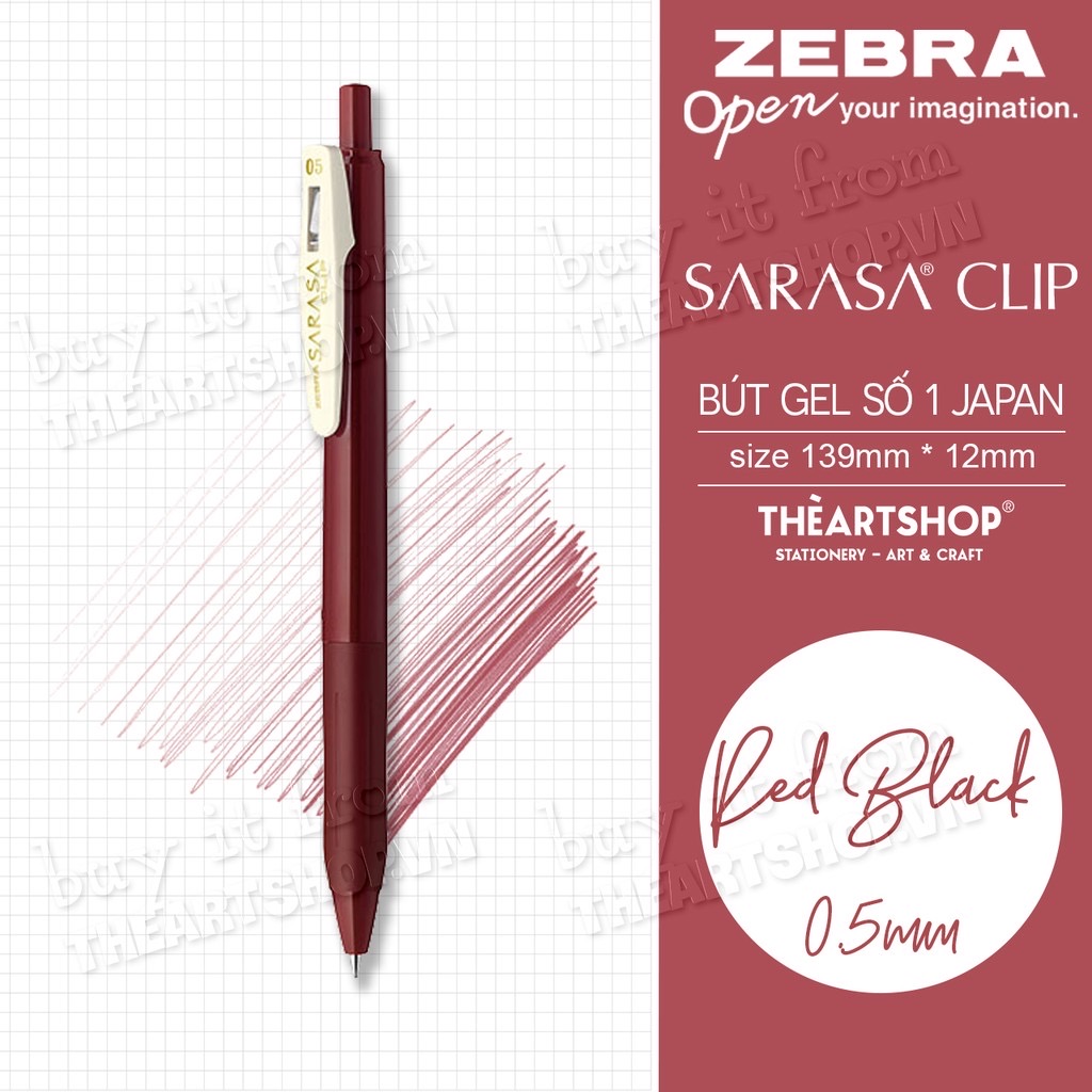 [THEARTSHOP] Bút gel ZEBRA SARASA CLIP JJ15 đầu bút 0.5mm Vintage color