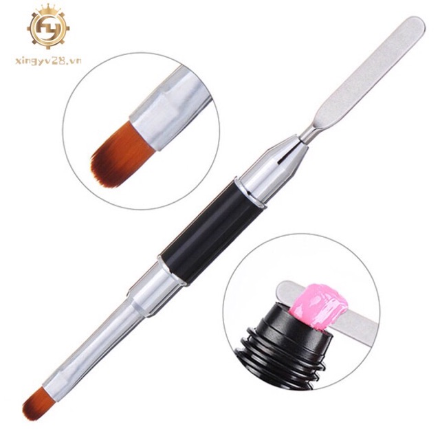 Cọ đắp g.el,chải g.el đắp móng 2 đầu có nắp đậy