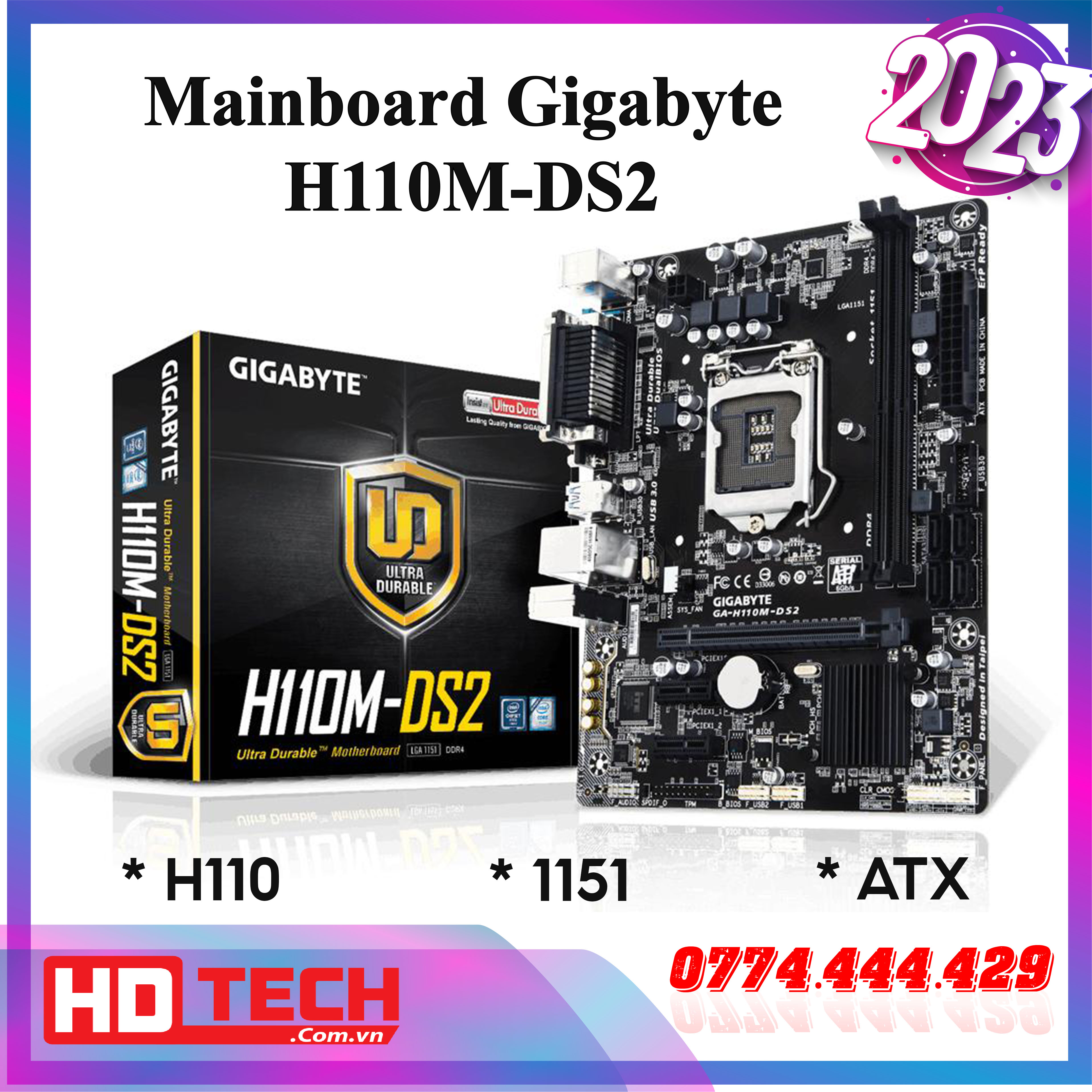 Main giga H110 hàng đẹp socket 1151 gen 6th 7th