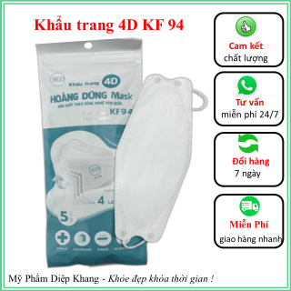 Khẩu trang y tế 4D KF94 Mask cao cấp 4 lớp kháng khuẩn chống bụi mịn công nghệ Hàn Quốc _ Khỏe đẹp khóa thời gian thumbnail