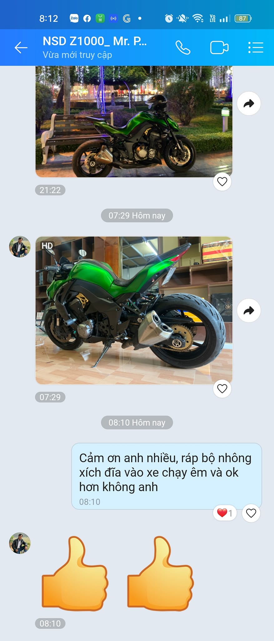 Kawasaki Z1000  ( Nhông Xích Đĩa )