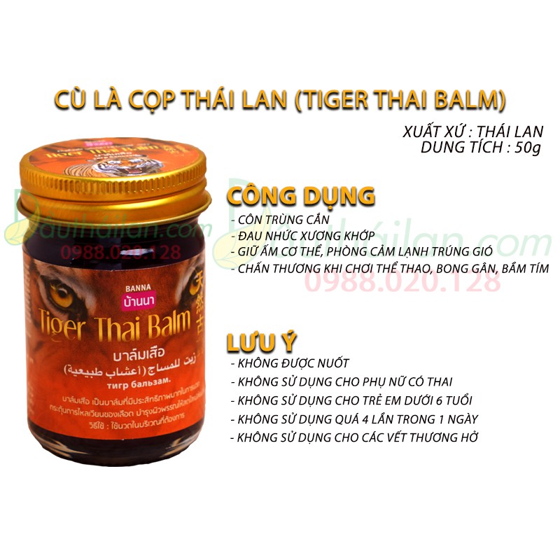 Dầu Cù Là BANNA  Thái Lan 50gr