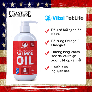 Made in USA Dầu cá hồi Vital Pet Life cho chó & mèo chiết lẻ & nguyên chai thumbnail